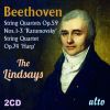 Beethoven: String Quartets,, Op. 59 (1-3) "Razumovsky" &,, Op. 74 "Harp" (2 CD)