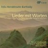 Mendelssohn: Lieder Mit Worten