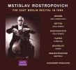 Rostropovich, cello recital i Øst Berlin 1964. Brahms, Britten, Shostakovich