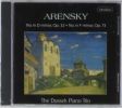 Arensky: Trio In D Minor, Op. 3